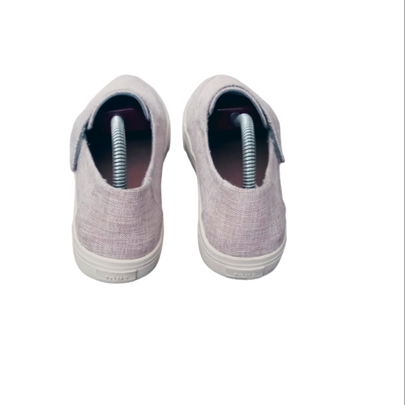 Toms Altair Women Canvas Pale Pink Metallic Hook & Loop Sneakers - Picture 3 of 10